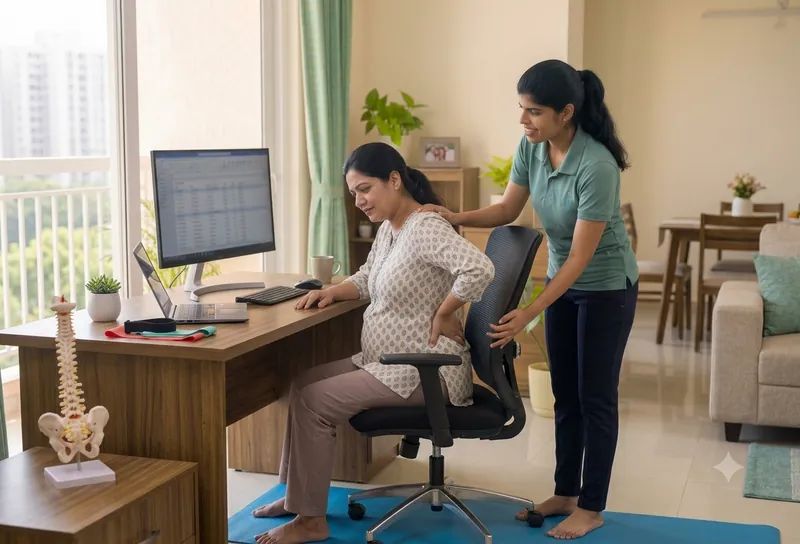 Desk-related back pain assessment in Pune