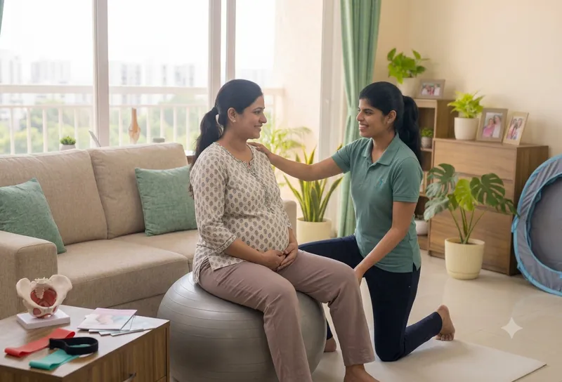 Pregnancy physiotherapy session at home in Pune